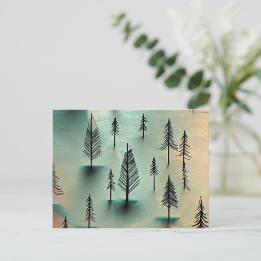 Winterwald Postkarte (Stehend Vorderseite)