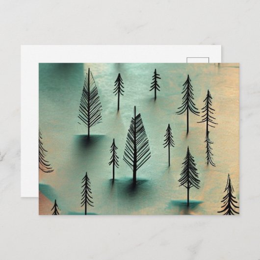 Winterwald Postkarte (Vorne/Hinten)