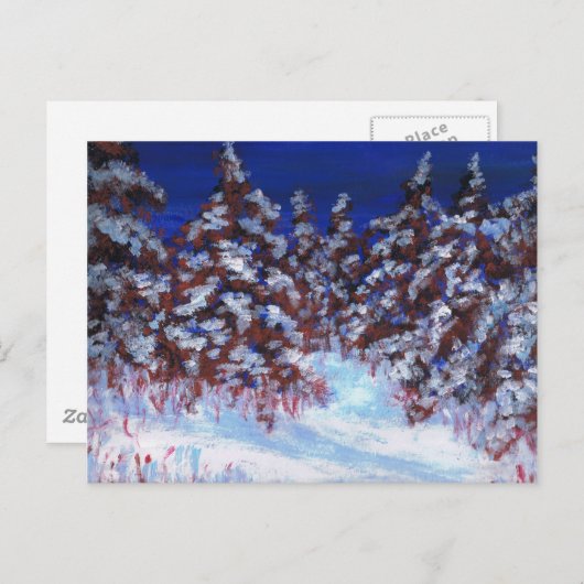 Winterwald Postkarte (Vorne/Hinten)