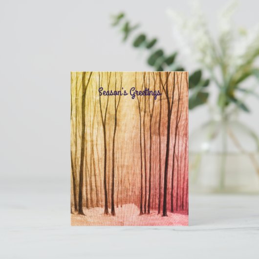 Winterwald Postkarte (Stehend Vorderseite)