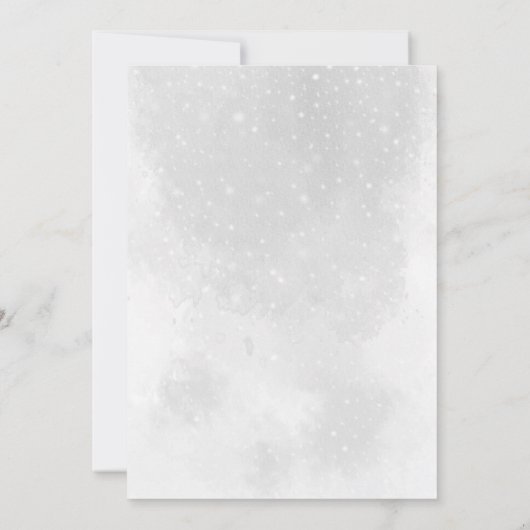 Winterwald rustikale Hochzeitseinladung Einladung (Rückseite)