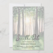 Winterwald | Rustikale Stringleuchten Save the Dat Date (Vorderseite)