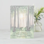 Winterwald | Rustikale Stringleuchten Save the Dat Save The Date (Stehend Vorderseite)