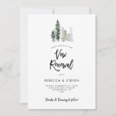 Winterwald Rustikale Verlängerung Einladung (Vorderseite)
