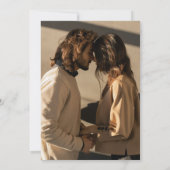 Winterwald | Rustikales Foto Save the Date (Rückseite)