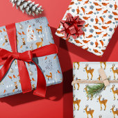 Winterwald Rustikales Weihnachtstier Geschenkpapier Set