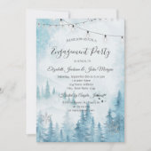 Winterwald, Saitenlichter Verlobung Einladung (Vorderseite)