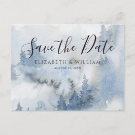Winterwald Save the Date Postkarte