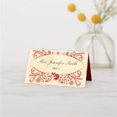 Winterwald schlafen Fox Weihnachten Platzkarte (Vorderseite)