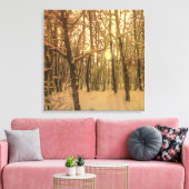 Winterwald Schnee und Licht Leinwanddruck (Insitu (Wohnzimmer))