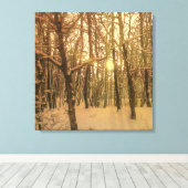 Winterwald Schnee und Licht Leinwanddruck (Insitu (Holzboden))