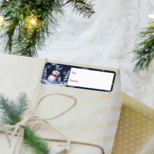 Winterwald Schneemann Weihnachtsgeschenk von und n