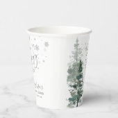 Winterwald Silber Es ist kalte Außendusche Pappbecher (Rechts)