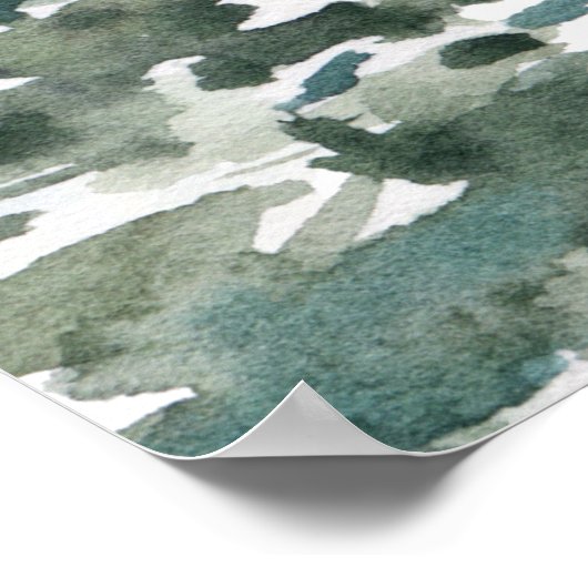 Winterwald Silber Es ist kalte Außendusche Poster (Ecke)