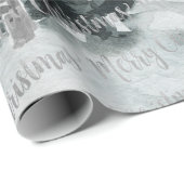 Winterwald Silberner Weihnachtsfest Geschenkpapier (Rolleneckpunkt)