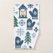Winterwald Snowflake Muster Badhandtuch Set (Handtuch)