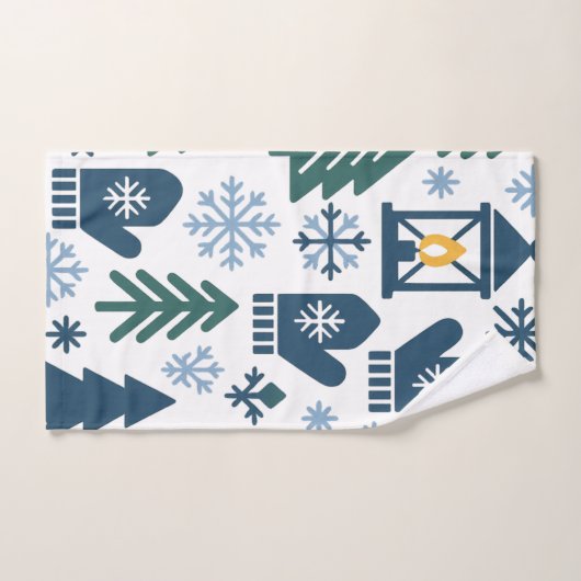 Winterwald Snowflake Muster Badhandtuch Set (Handtuch)