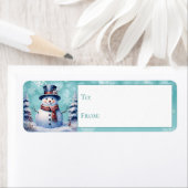 Winterwald Snowman Weihnachten Aquamarines Geschen (Insitu)