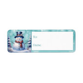 Winterwald Snowman Weihnachten Aquamarines Geschen (Vorne)