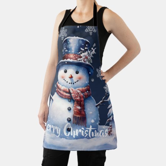 Winterwald Snowman Weihnachten | Blau Schürze (InSitu)