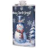 Winterwald Snowman Weihnachten Flachmann (Links)