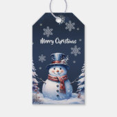 Winterwald Snowman Weihnachten Geschenkanhänger (Vorderseite)