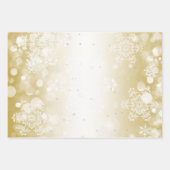 Winterwald Snowman Weihnachten | Gold Geschenkpapier Set (Vorderseite 2)