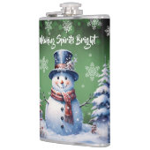 Winterwald Snowman Weihnachten | Green Flachmann (Links)