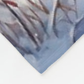 Winterwald Snowman Weihnachten | Lila Fleecedecke (Ecke)