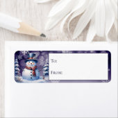 Winterwald Snowman Weihnachten Lila Geschenk (Insitu)