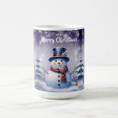 Winterwald Snowman Weihnachten | Lila Kaffeetasse (Mittel)