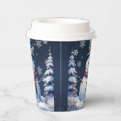 Winterwald Snowman Weihnachten Pappbecher (Rechts)