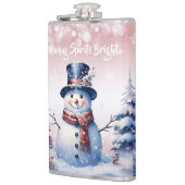 Winterwald Snowman Weihnachten | Pink Flachmann (Links)
