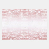 Winterwald Snowman Weihnachten | Pink Geschenkpapier Set (Vorderseite 3)