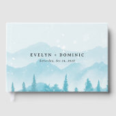 Winterwald Snowy Mountain Hochzeit Gästebuch (Vorderseite)