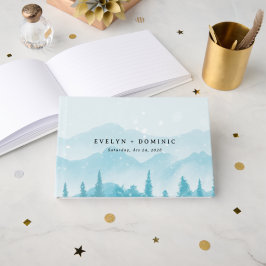 Winterwald Snowy Mountain Hochzeit Gästebuch