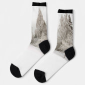 Winterwald-Socken Festliche Schneesocken Socken (Linkes Detail)