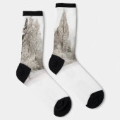 Winterwald-Socken Festliche Schneesocken Socken (Rechts)
