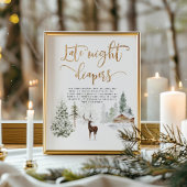 Winterwald Späte Nacht Windeln Poster