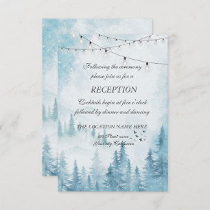 Winterwald, String Light, Hochzeitsempfang Einladung