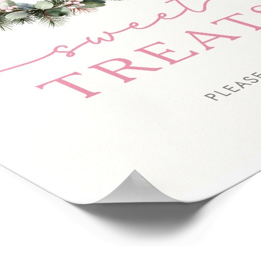 Winterwald Süße Leckereien Unterschreiben Poster (Ecke)