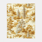 Winterwald Toile de Jouy Muster (10) Fleecedecke (Vorderseite)