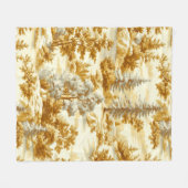 Winterwald Toile de Jouy Muster (10) Fleecedecke (Vorderseite (Horizontal))