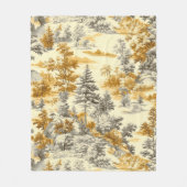 Winterwald Toile de Jouy Muster (11) Fleecedecke (Vorderseite)