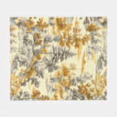 Winterwald Toile de Jouy Muster (11) Fleecedecke (Vorderseite (Horizontal))