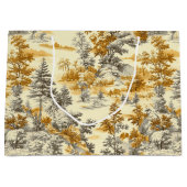 Winterwald Toile de Jouy Muster (11) Große Geschenktüte (Vorderseite)