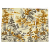 Winterwald Toile de Jouy Muster (11) Große Geschenktüte (Rückseite)