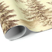 Winterwald Toile de Jouy Muster (2) Geschenkpapier (Rolleneckpunkt)