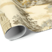 Winterwald Toile de Jouy Muster (4) Geschenkpapier (Rolleneckpunkt)