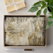Winterwald Toile de Jouy Muster (4) Seidenpapier (Geschenk)